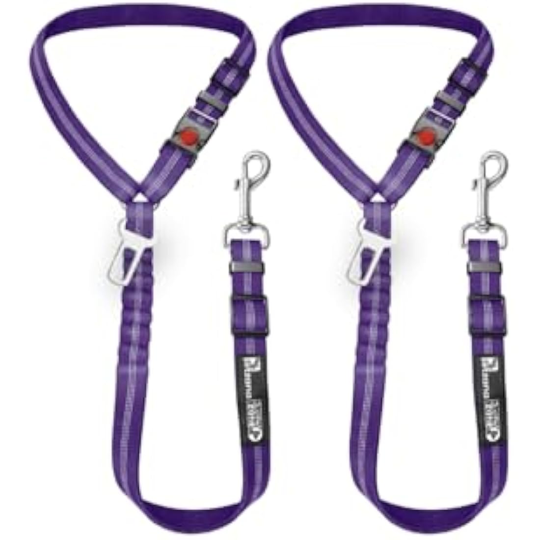 Headrest dog car seat belt 2 Pack Adjustable Durable Headrest Seat belt Pet Dog Car Safety Harness Restraint with Elastic Nylon Bungee Buffer