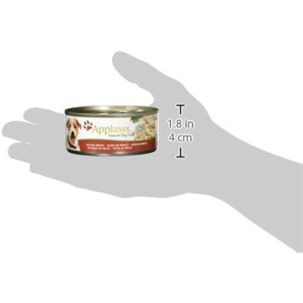 Applaws 100 Percent Natural Wet Dog Food, Chicken Breast in Broth 156 g Tin (Pack of 12)