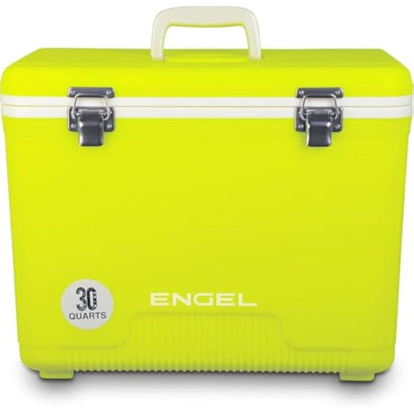 ENGEL Cooler Box 28.4 L - Leak-Proof, Air Tight, Drybox Cooler for Camping, Fishing, Hiking,Picnic - Mini Ice Boxes Large Enough for 30 Cans, 48.3 x 31.7 x 36.8 CM Small Cool Box for Drinks and Food