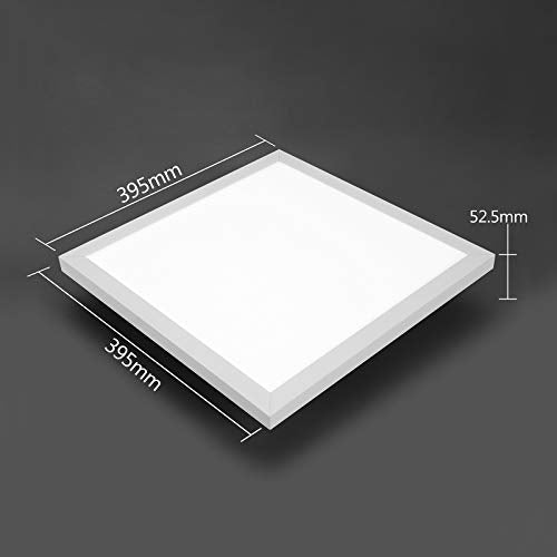 IMPTS LED Panel Ceiling Light Warm White 40 x 40 cm Ultra Flat Square Ceiling Light Ceiling Light 24 W s 150 W Bulb 1950 Lumens Ideal for Bedroom