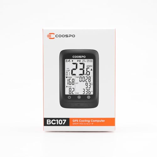 COOSPO ANT+ GPS Wireless Bike Computer with Bluetooth, Multifunction ANT+ GPS Bike Computer with 2.4 Inch LCD Display, Bike Speedometer with Automatic Backlight IP67