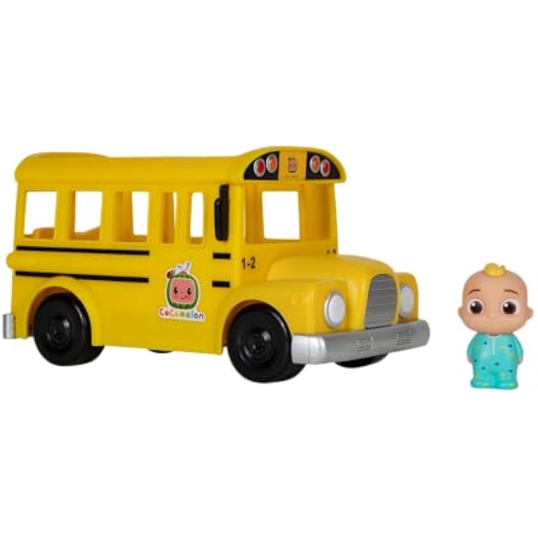 CoComelon Official Musical Yellow School Bus, Plays Clips from ‘Wheels on The Bus,’ Featuring Removable JJ Figure – Character Toys for Babies, Toddlers, and Kids