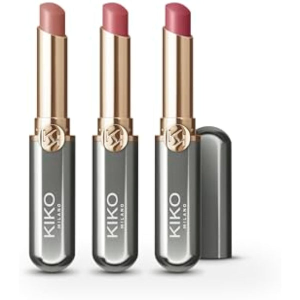 KIKO Milano Unlimited Perfection Lip Set 01, Kit Containing 3 Creamy, Long-Lasting And Transfer-Proof Lipsticks