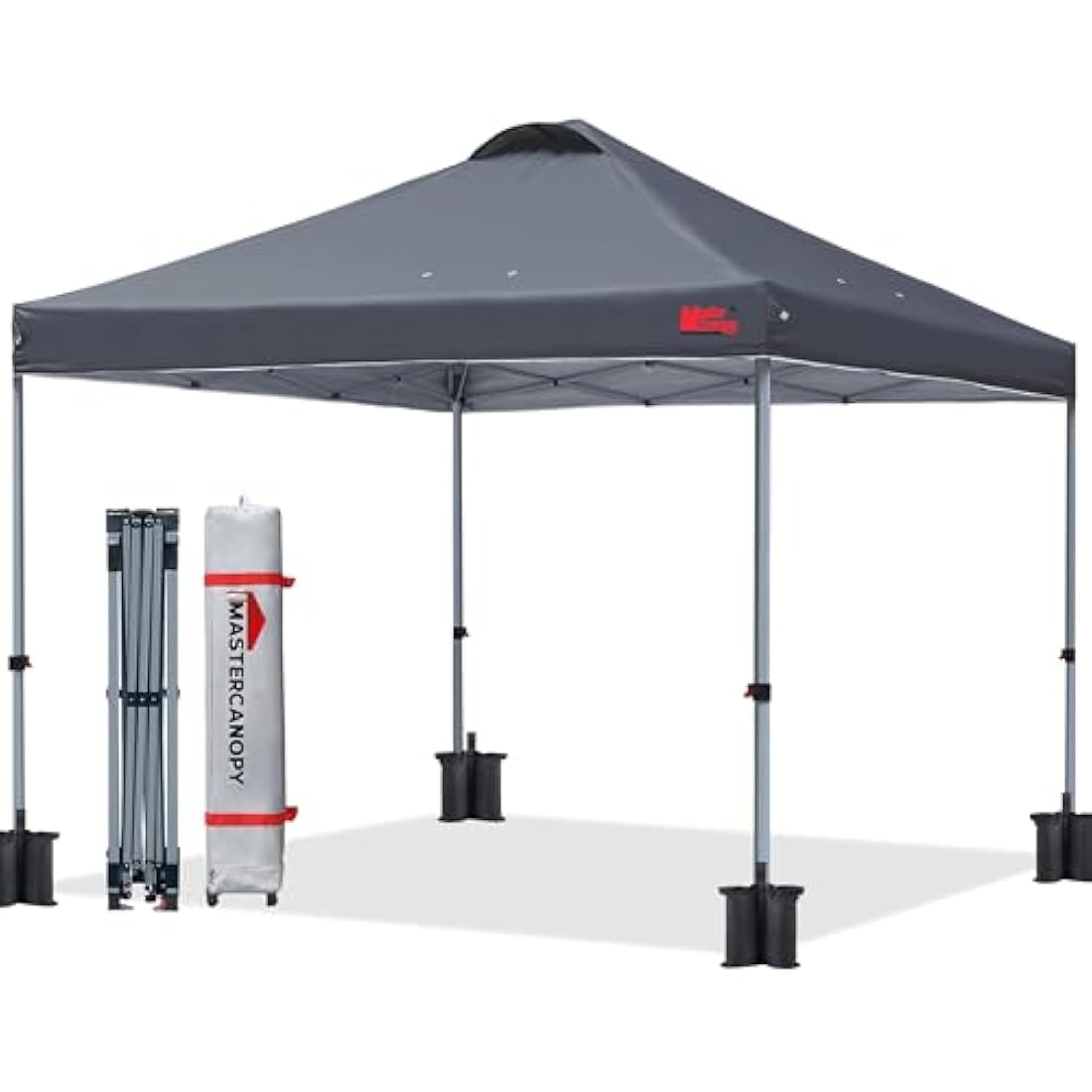 MASTERCANOPY Durable Ez Pop-up Gazebo Tent with Roller Bag (3x3M,Dark Grey)
