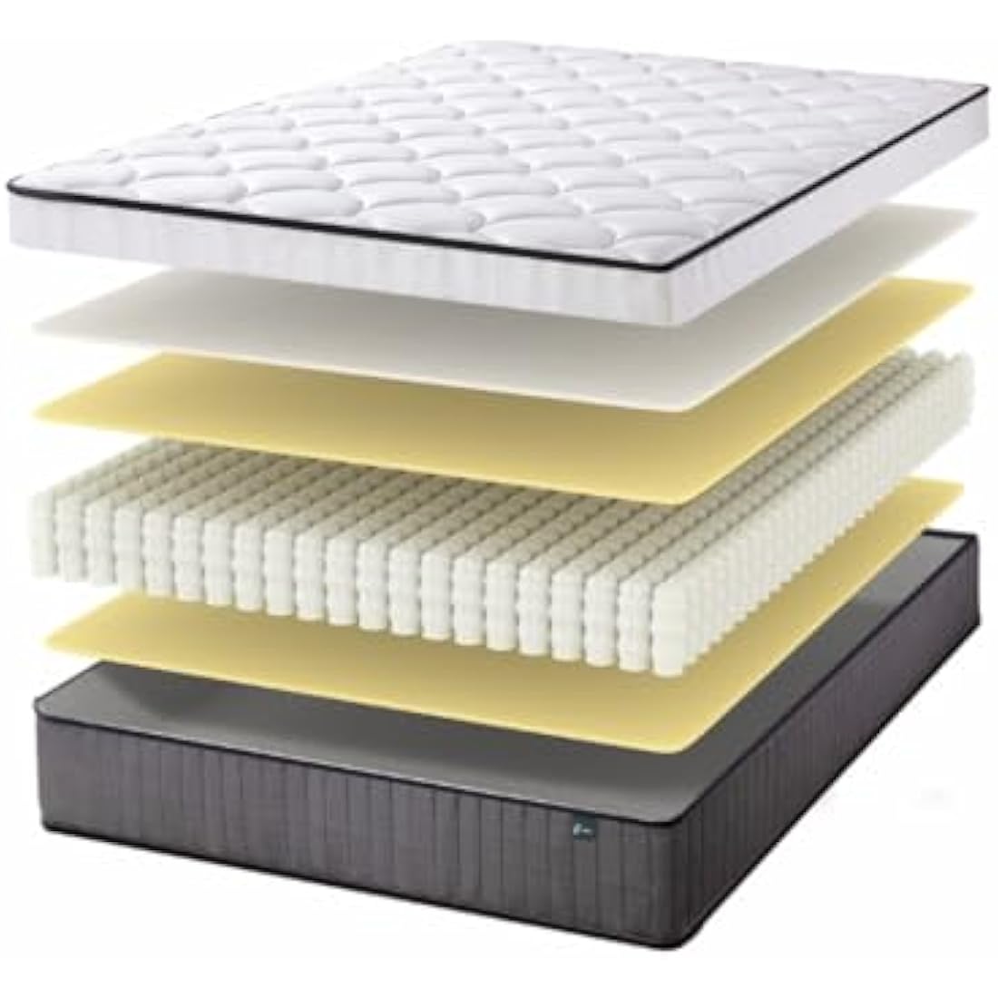 Zinus Double Mattress - Spring & Memory Foam Mattress - 135x190cm/4.4x6.2ft -Height 25cm/10in - Medium Firmness -Skin-friendly Hybrid Mattress -Body Support Orthopaedic Sprung Mattress -Designed in UK