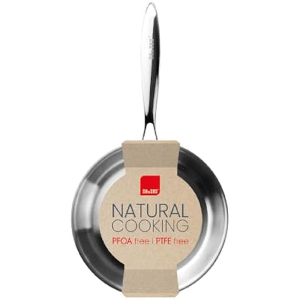 IBILI Triply Natural Tri-Ply Frying Pan, 26 cm, Stainless Steel, Suitable for Induction, Non-Stick