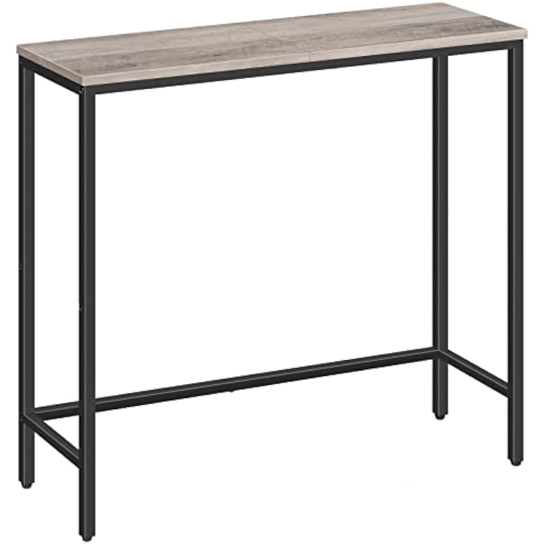 HOOBRO Slim Console Table for Hallway, Metal Frame, Compact Display Sofa Table for Small Spaces, Entryway, Living Room, Sturdy, Greige and Black EBG75XG01