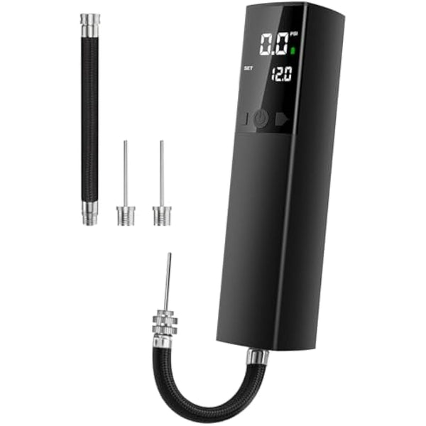 Electric Ball Pump,Smart Football Pump Portable Fast Ball Inflation with Accurate Pressure Gauge and Digital LCD Display for Football Basketball Volleyball Rugby (2 Needle and 1 Nozzle)