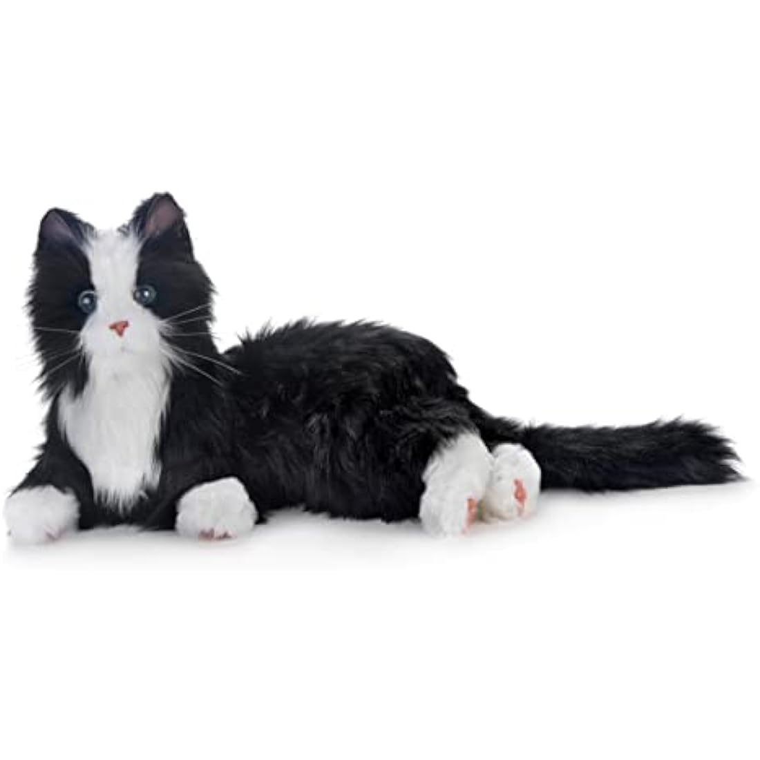 Ageless Innovation Joy For All Interactive Pet Cat - Lifelike & Realistic Companion with Soft Fur and Soothing Purrs, No Assembly Required - Black & White Tuxedo