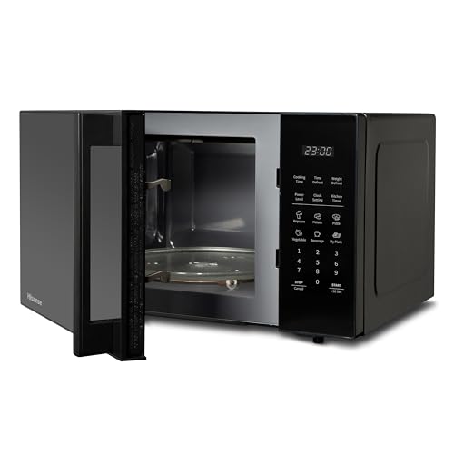 Hisense H23MOBSD1HUK 23 Litre 800W electronic Microwave with Auto Defrost, Digital Display, Smart Cook, Multi level cooking and Easy Clean- Black