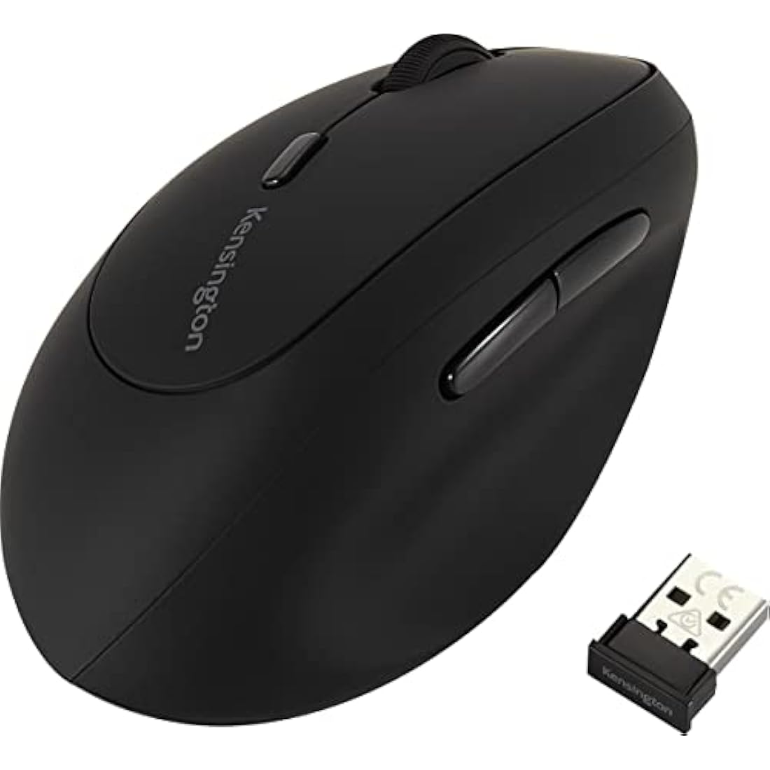 Kensington Pro Fit Left-Handed Ergo Wireless Mouse, Ergonomic Design Computer Mouse for Left Handed Users, 6 Button Control and USB Connectivity, Black - K79810WW