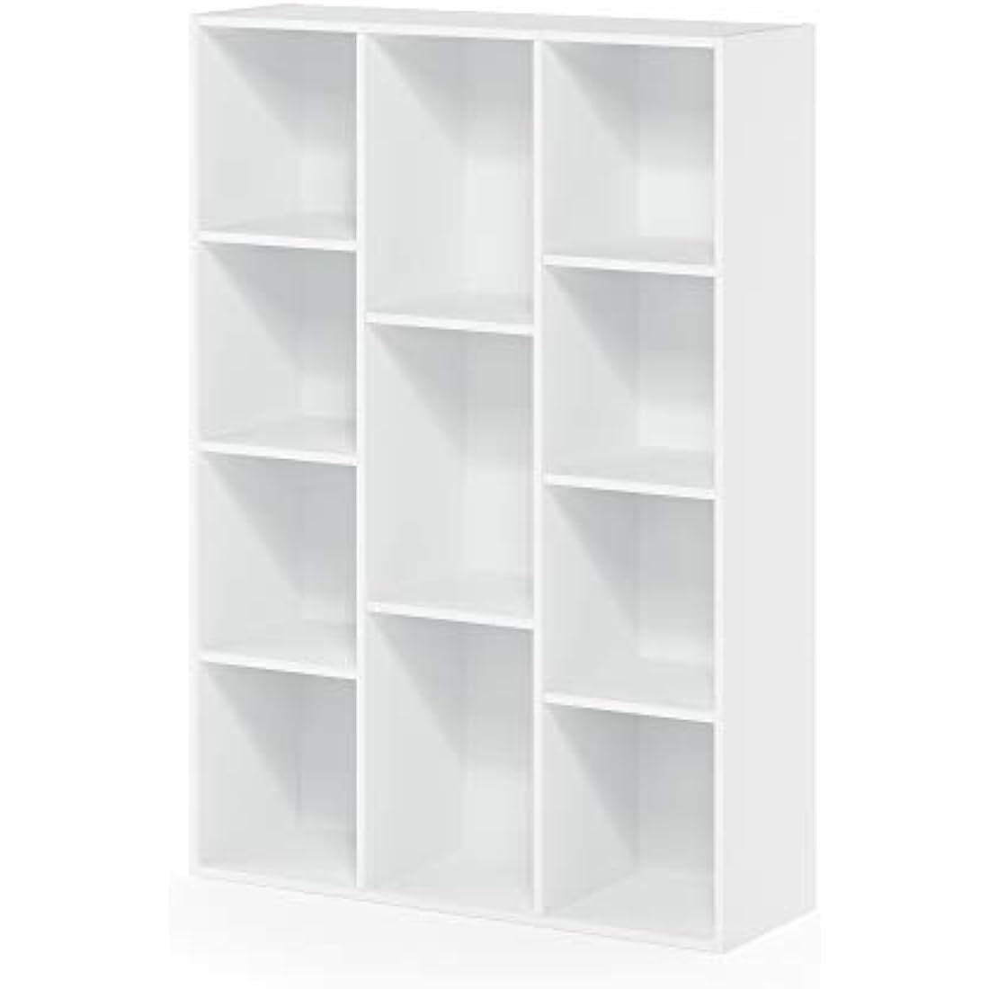 Furinno Luder 11-Cube Reversible Open Shelf Bookcase, White