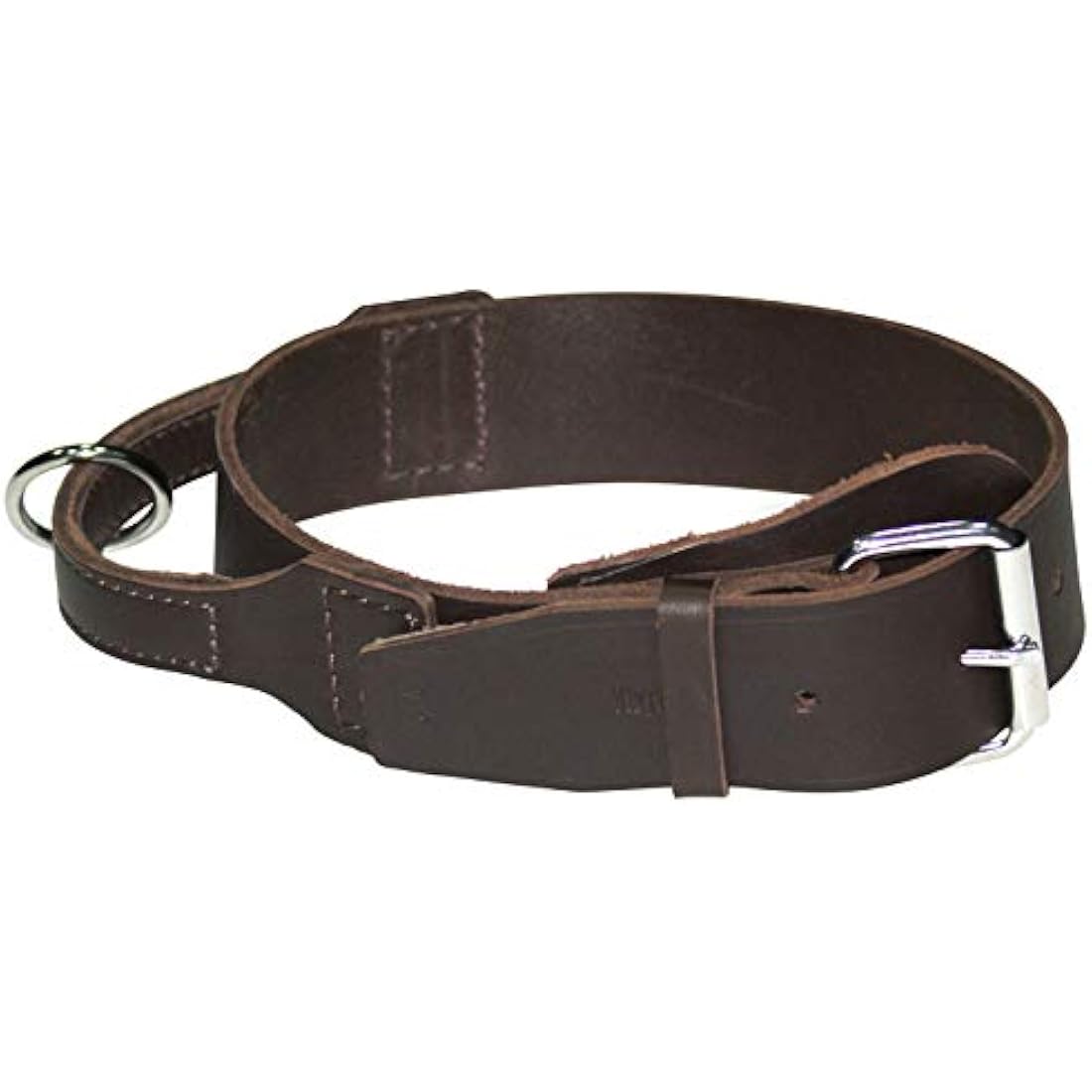 Dingo Brown Collar with a Handle Handmade of Soft Leather Especially for Guard Shepherd Breeds 13106