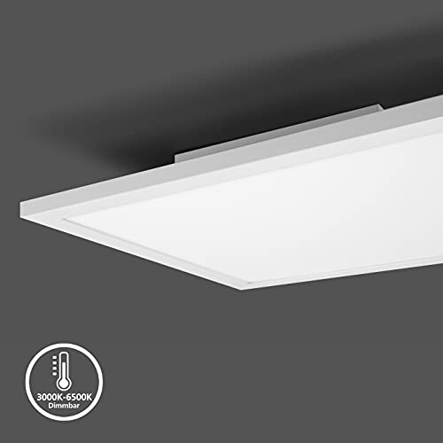 IMPTS LED Ceiling Light Panel Dimmable 30 x 30 cm, 18 W Extra Flat Ceiling Panel Lamp, Indirect Ceiling Lighting, Colour Temperature Adjustable with