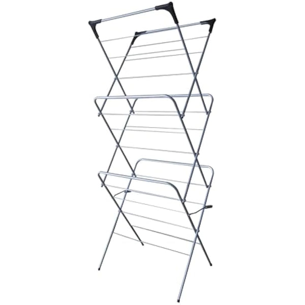 Haden 3 Tier Foldable Clothes Airer - Lightweight And Sturdy Drying Rack, Indoor And Outdoor Use, Compact, Durable, And Easy Storage For Small Spaces, Affordable Airers Clothes Indoor Foldable