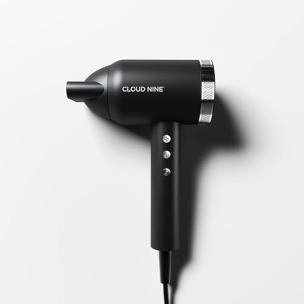 CLOUD NINE The Airshot Pro Hair Dryer | Powerful Salon Self Clean Mode Long Lasting Temperature Control | Eco Precision Motor Magnetic Diffuser | 1600W Lightweight & Portable