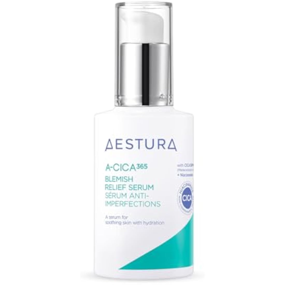 AESTURA A-CICA 365 BLEMISH RELIEF SERUM Niacinamide Serum for Dry and All Skin Types, Helping to Reduce the Appearance of Blemishes and Dark Spots, Formulated without Fragrance, 40ml