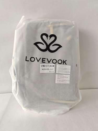 LOVEVOOK Laptop Backpack Women 15.6 inch, Work Bags for Womens, School Computer Bag with USB Port for Business College Travel, Rucksack for Teacher Nurse,BeigeGrey