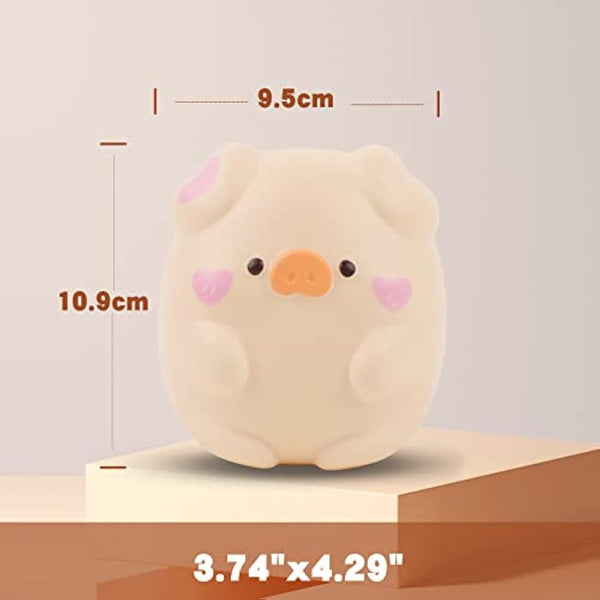 Anboor 11cm Squishies Toy Pig Shy Kawaii Squishy Animals Toy Soft Slow Rising Squeeze Pig Squish Stress Relief for Children Adults Toys