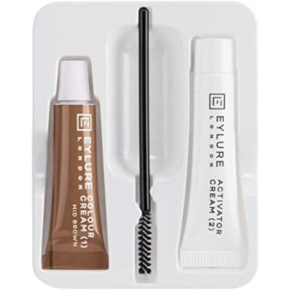 Eylure Dybrow Permanent Tint for Brows Dye Kit Mid Brown