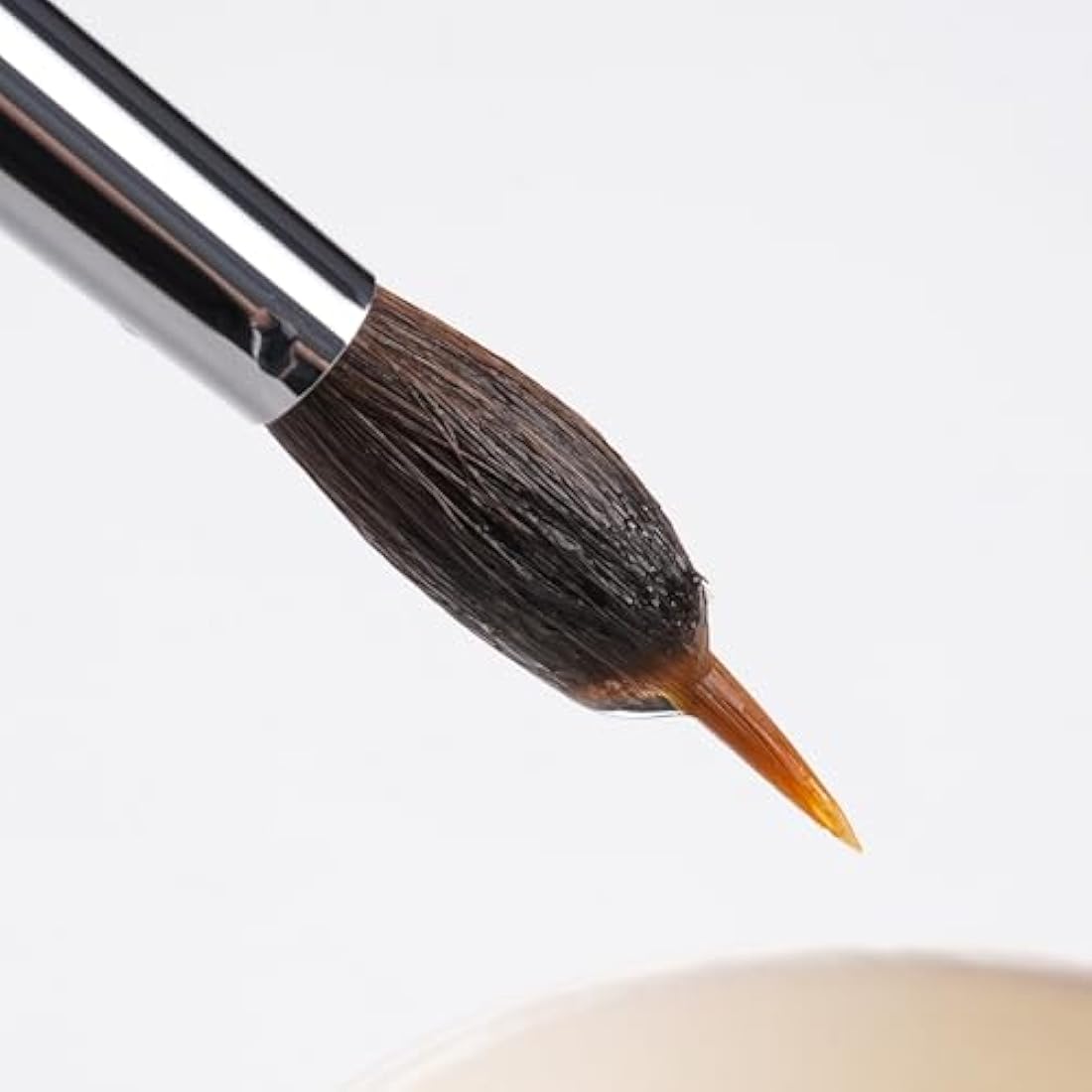 Fuumuui Professional Watercolour Brushes 4Pcs with Patented Design, Extended Needle Point Synthetic Long Pinhead, Kolinsky Sable Body for Fine Detailing - Watercolour Acrylic Gouache Inks Painting