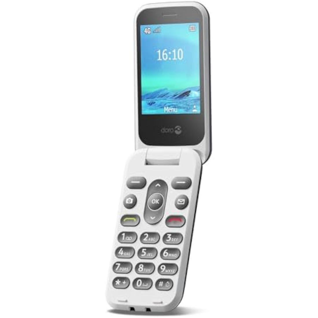 Doro 2820 4G Unlocked Basic Mobile Phone For Seniors With Loud And Clear Sound, Large Buttons, Camera, Assistance Button And USB C Charging With Cradle [UK And Irish Version]