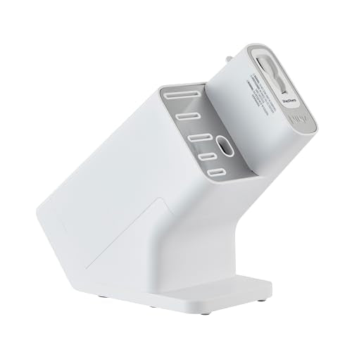 Ninja Foodi StaySharp Knife Block with Integrated Sharpener, 5-Piece Knife Set includes Chef, Bread, Slicing, Utility, Paring Knives, Stainless Steel K32005UK, Black