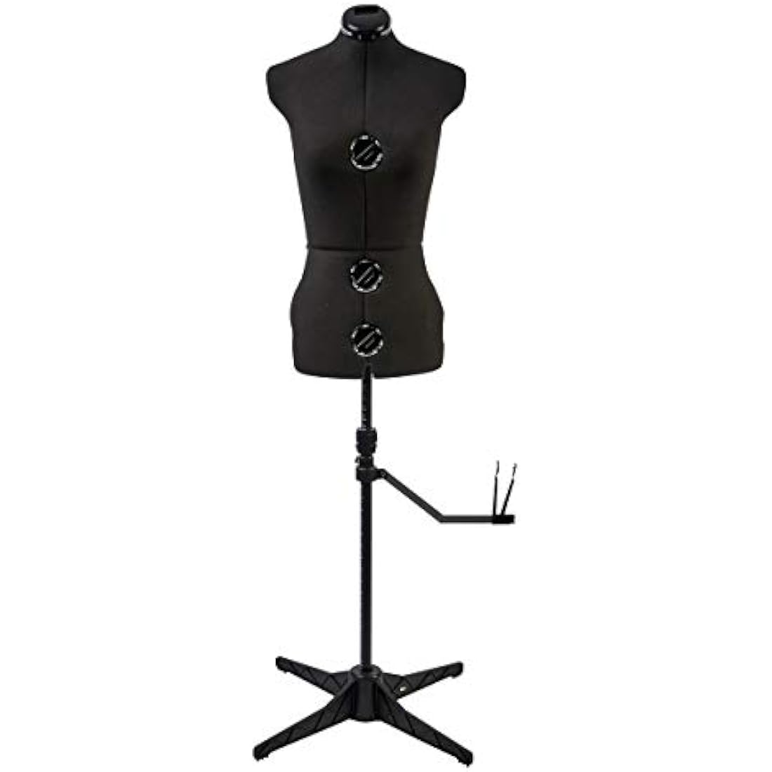 Sewing Online Adjustable Dressmakers Dummy, in Black Fabric with Hem Marker, Dress Form Size 10 to 16 - Pin, Measure, Fit and Display your Clothes on this Tailors Dummy - 023816-Black