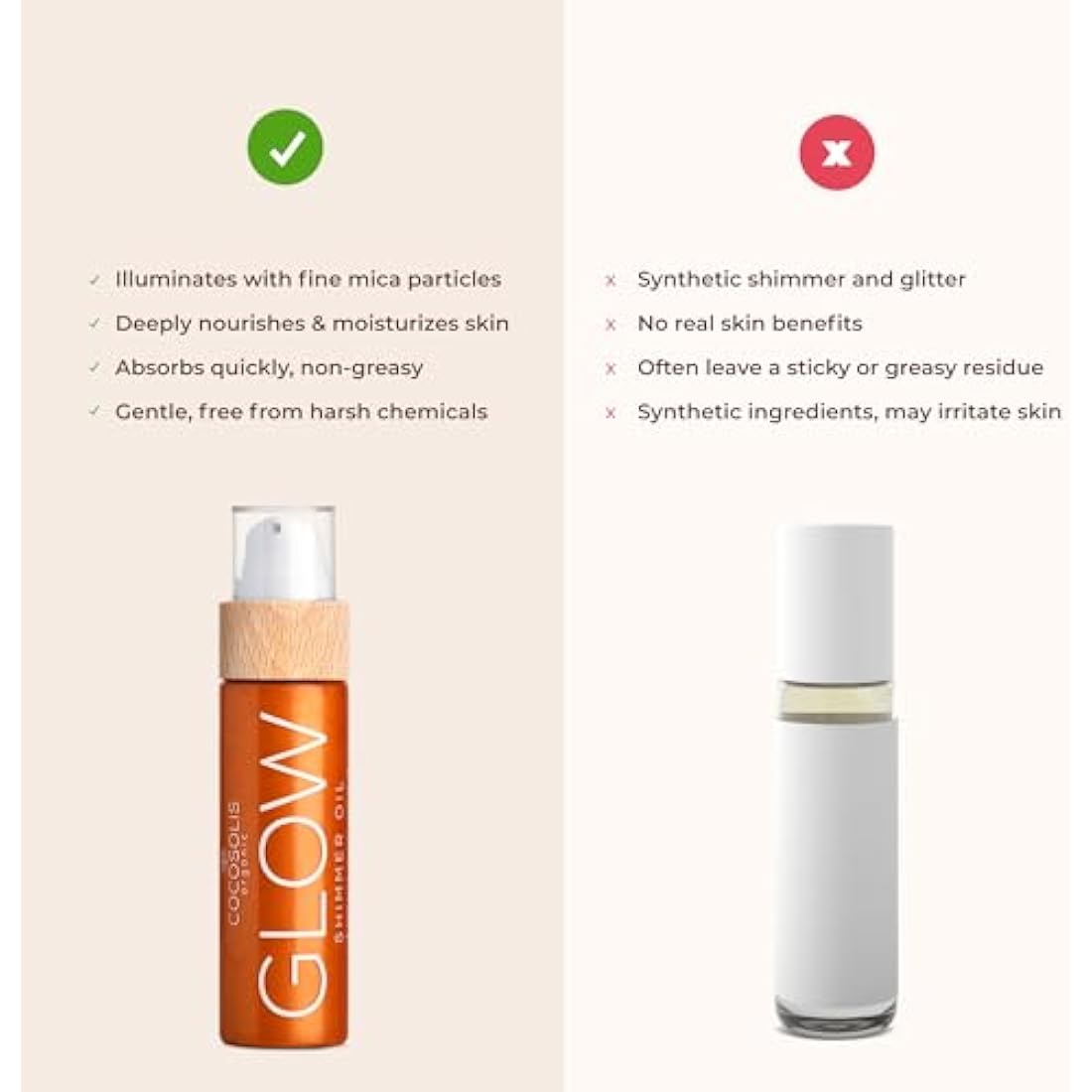 COCOSOLIS Glow Shimmer Oil | Illuminizing Natural Dry Oil With Shiny Particles | Leaves The Skin Glowing & Enhances a Golden Tan | Gives a Luxurious Feel to Your Skin | 110ml