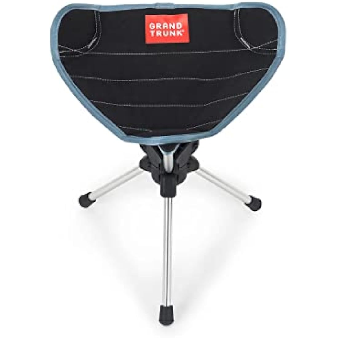 GRAND TRUNK Compass 360° Swivel Camping Stool – Ultra-Light, Foldable & Rotating Travel Chair – Compact & Durable for Outdoors, Hiking, and Fishing – Black