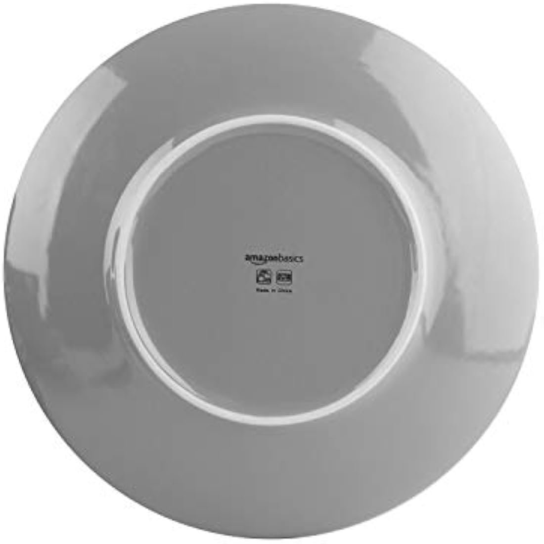 Amazon Basics 18-Piece Stoneware Dinnerware Set - Smokey Grey, Service for 6