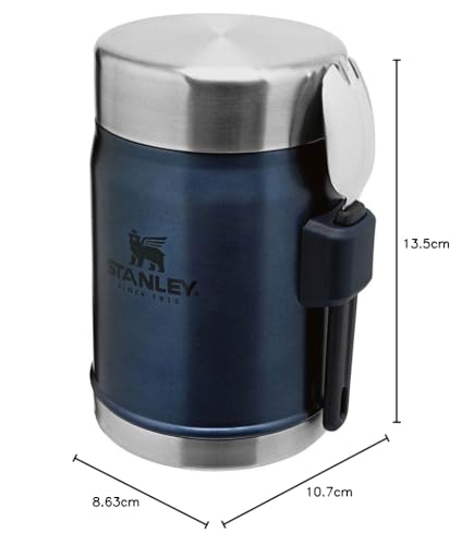 Stanley Classic Legendary Food Jar 0.4L With Spork - Keeps Cold For 7 Hours - BPA-Free Stainless Steel Soup Flask - Leakproof - Dishwasher Safe - Rose Quartz