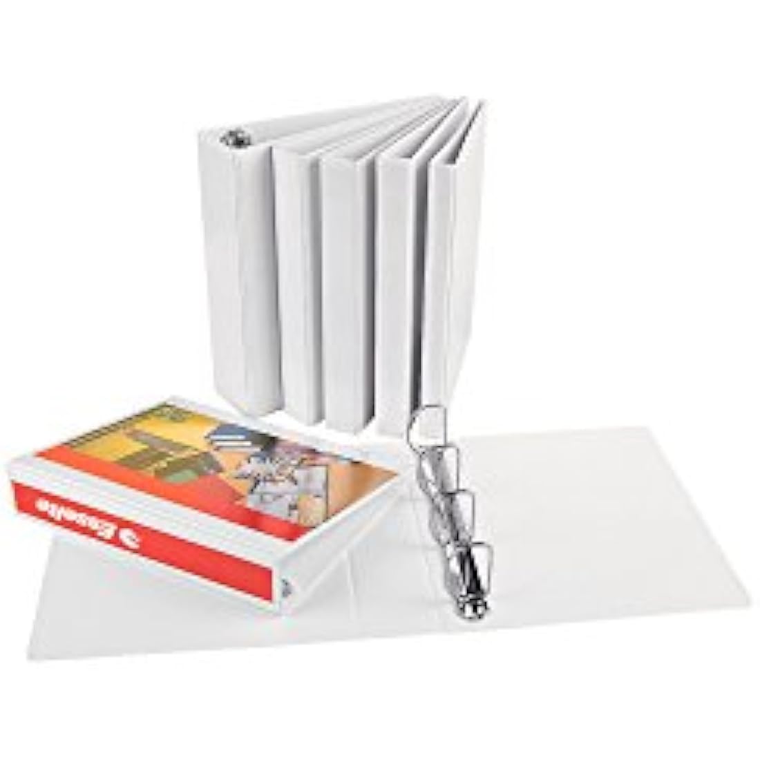 Esselte Essentials Presentation Binder, PP, 1.6 cm Ring Diameter, 49700 - A4, White