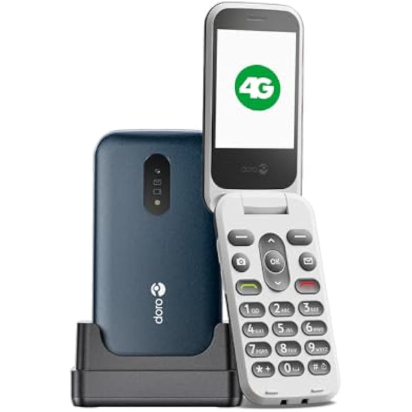 Doro 2820 4G Unlocked Basic Mobile Phone For Seniors With Loud And Clear Sound, Large Buttons, Camera, Assistance Button And USB C Charging With Cradle [UK And Irish Version]
