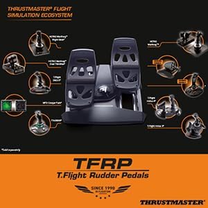 Thrustmaster TFRP T. Flight Rudder Pedals - Precise Rudder Control with S.M.A.R.T Technology for PC and PlayStation