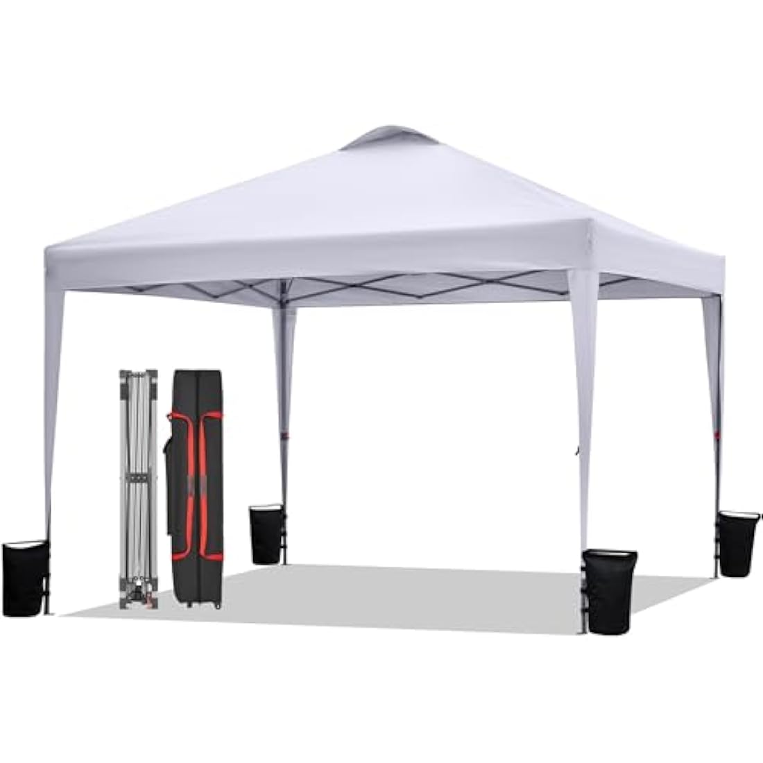 BONTEC 3x3m Pop Up Gazebo with 50+ UPF Protection, Waterproof Canopy Tent with Easy Setup, Height Adjustable, Portable with Wheeled Carry Bag, Perfect for Outdoor Events, Camping, Beach, and Parties
