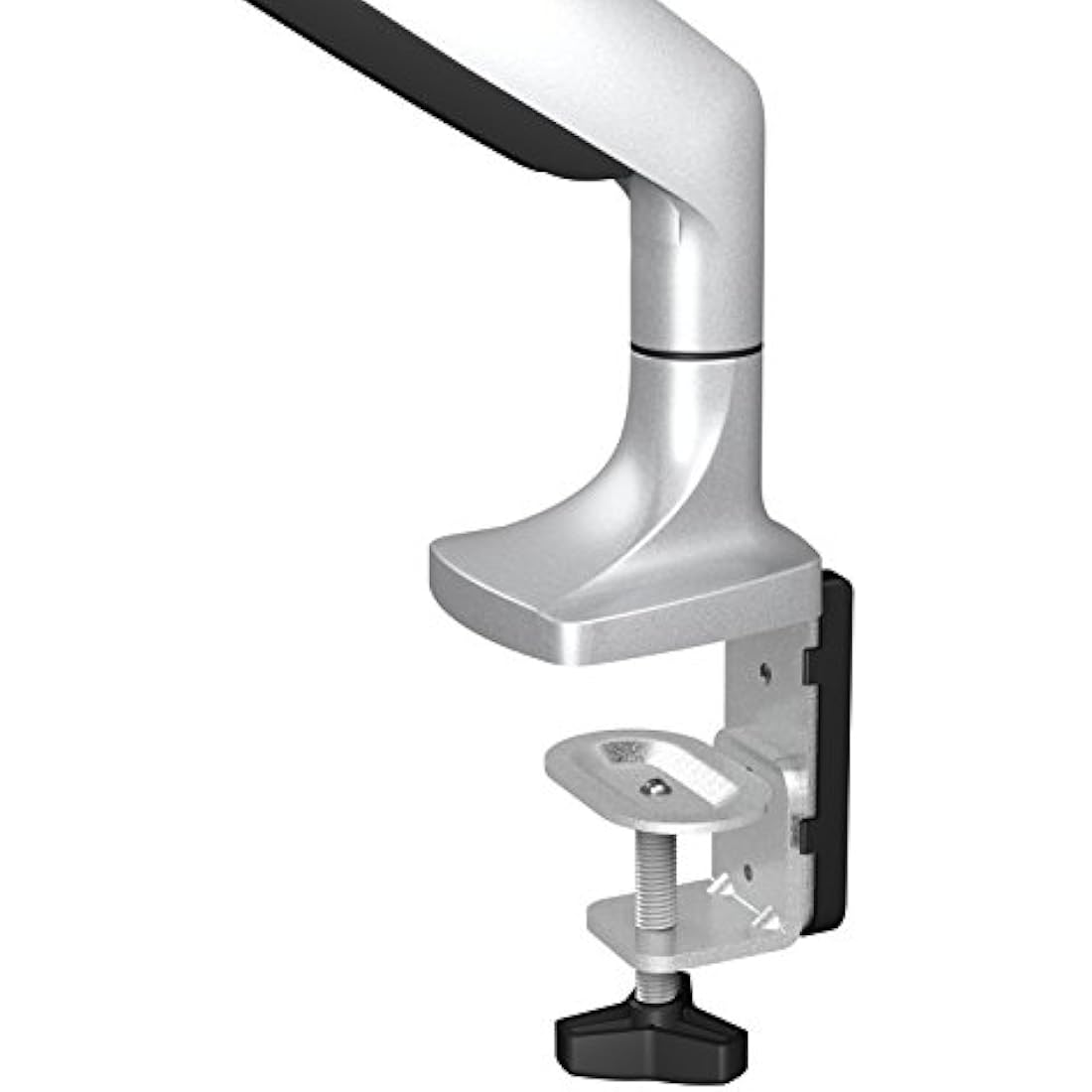 ICY BOX Monitor Mount for 1 Monitor up to 32 Inches (up to 9 kg, VESA 75 x 75/100 x 100), 2 Mounting Options, Swivel and Tilt, Cable Management, Ergonomic, Silver