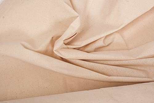 1 Metre - Calico Fabric by The Metre - 100% Cotton, Unbleached for Craft Works and Embroidery - Extra Wide 160 cm - Medium Weight 165 GSM - Premium Quality Material for DIY Projects and Sewing