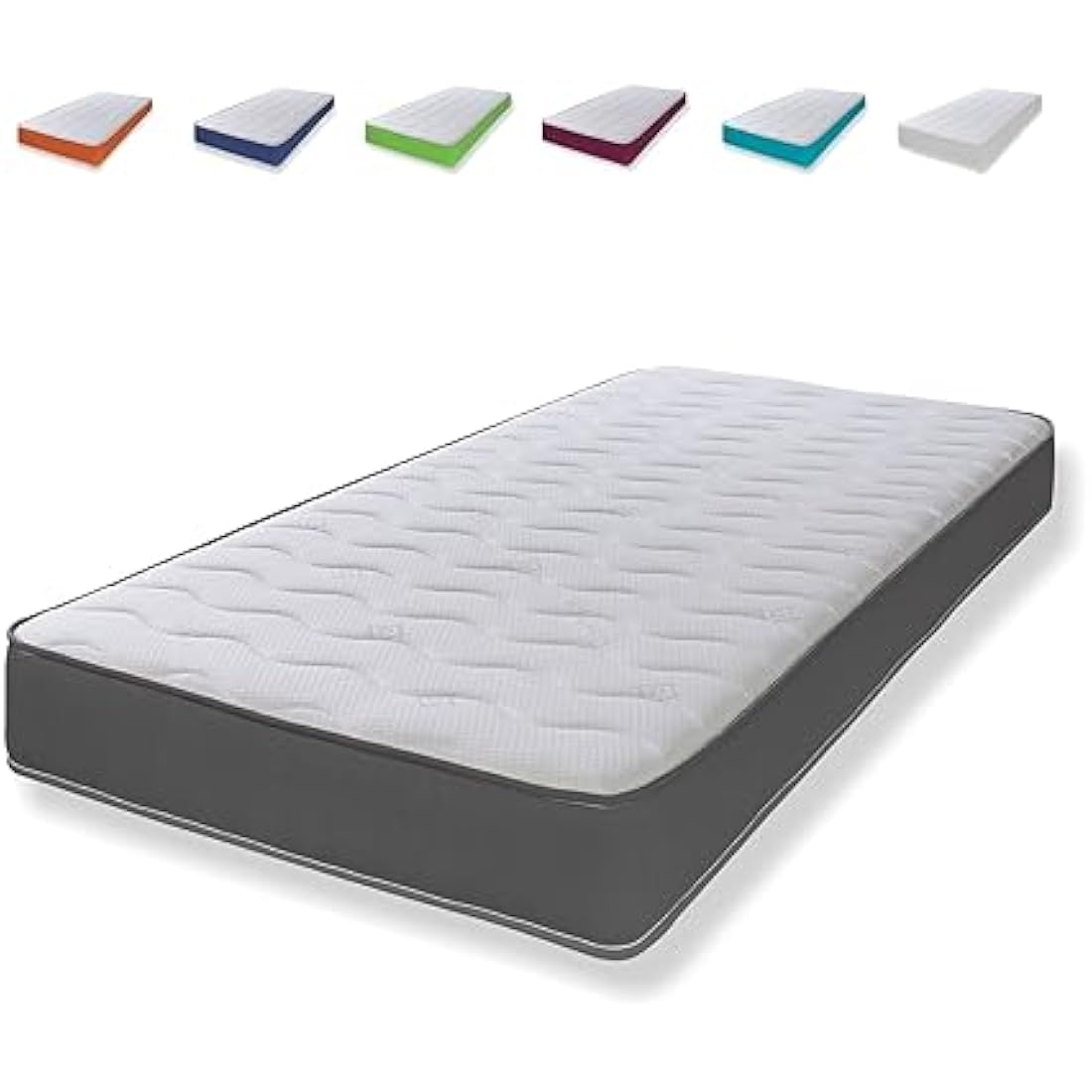 eXtreme comfort ltd Hybrid Cooltouch Colours Mattress | 2ft6 Shorty (75cm x 175cm) | Memory Foam & Coil Spring | Plush Feel | Cooltouch Plus Sleep Surface | 18cm Deep | Grey | Maximum Value