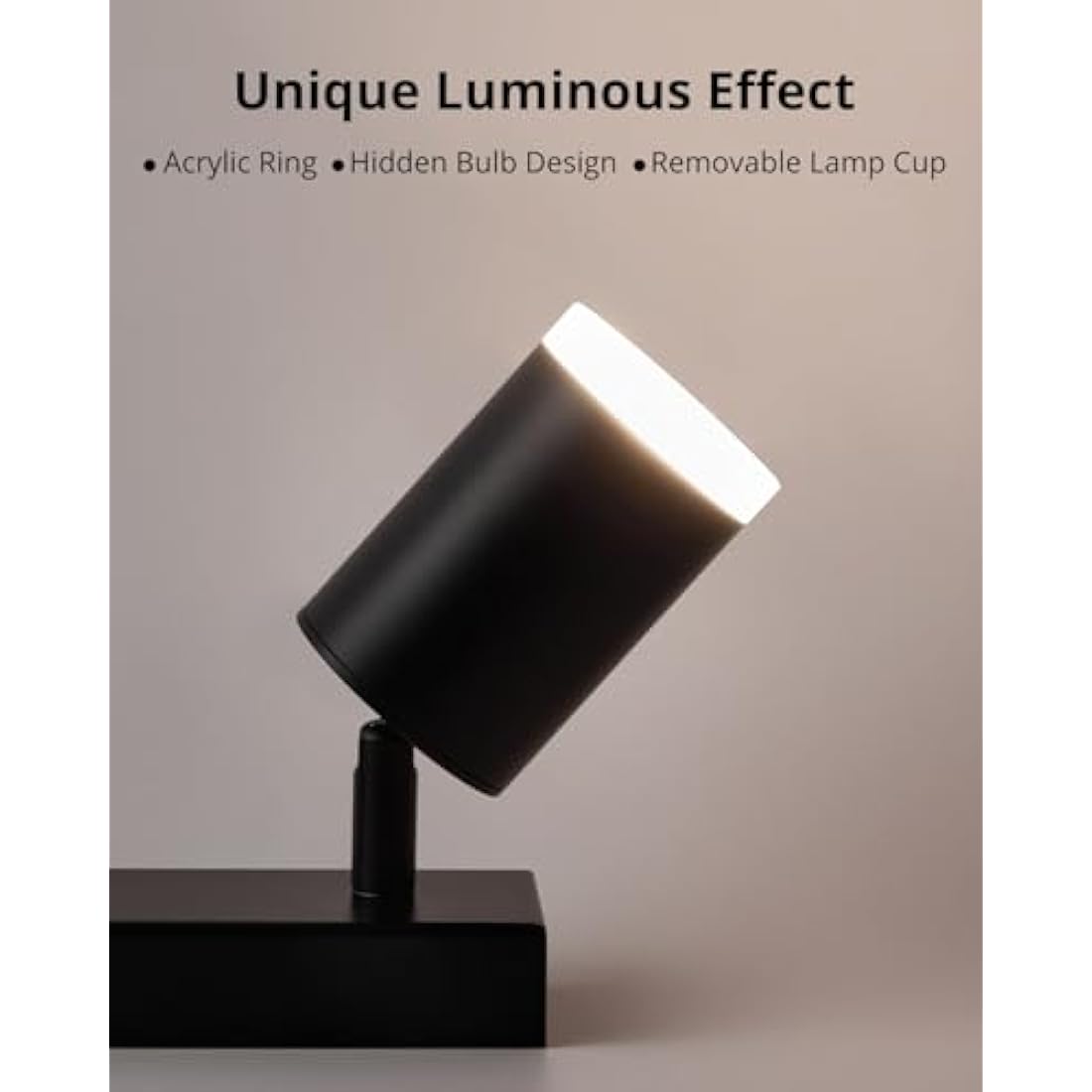 Gr4tec Spotlights Ceiling Lights 4 Way, Black Ceiling Light Fittings, Rotatable Kitchen Ceiling Light, GU10 Spotlight Bar, Modern Ceiling Light Indoor for Bedroom Living Room, Bulb Not Included