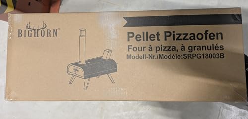 BIG HORN OUTDOORS Pizza Ovens Wood Pellet 12” Pizza Oven Cooking Pizza Maker Portable Pizza Grill (Black)