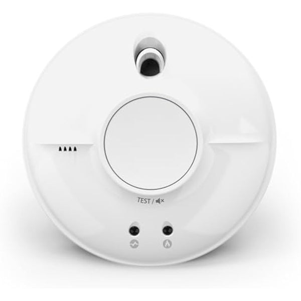 FireAngel Mains Smoke Alarm - SW1-R Mains Powered Optical Smoke Detector with Backup Battery - Wired, Interlinked Smoke Alarms for Home with Test Button and LED Indicators - White