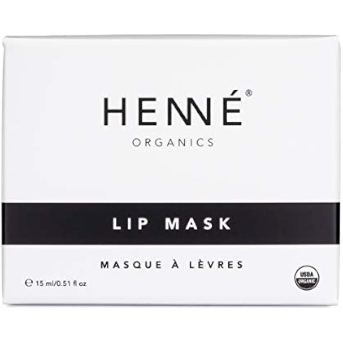 Henné Organics Lip Mask - Natural Organic Moisturizer Treatment for Plump Lips