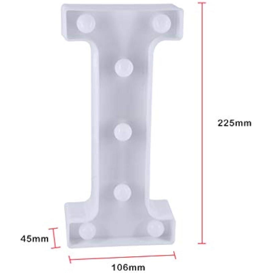 HONPHIER® Letter Lights Decorative LED Alphabet Lights Marquee Decoration Light Up Sign Night Light Battery Operated for Birthday Party Wedding Receptions Holiday Bar Home Bedroom Bath Bar Decor (I)