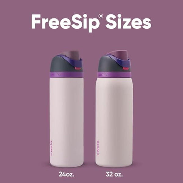 Owala FreeSip Insulated Stainless Steel Water Bottle with Straw for Sports and Travel, Leak Proof, BPA-Free, 710ml, Dreamy Field