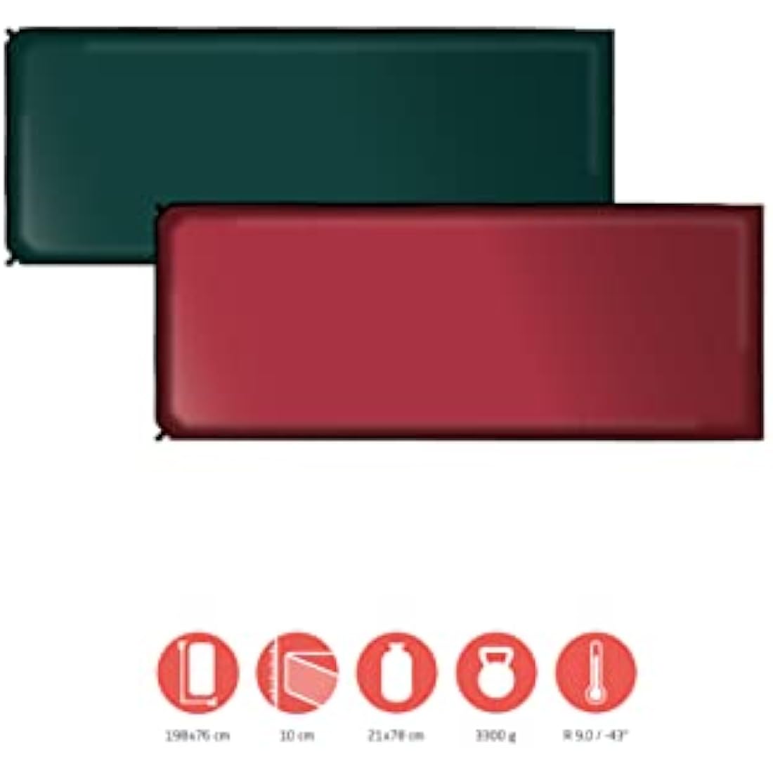 Grand Canyon HANCOCK 10.0 XW - Self inflating camping mat - 198x76x10cm - Botanical Garden (dark green)