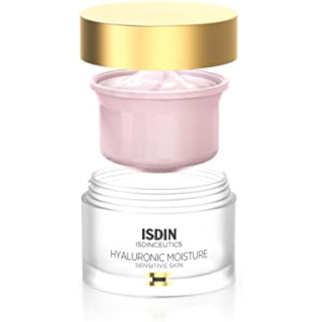 ISDIN Isdinceutics Hyaluronic Moisture Cream (Sensitive Skin Eco-Refill) 50ml | Lightweight facial cream with hyaluronic acid for sensitive and redness-prone skin