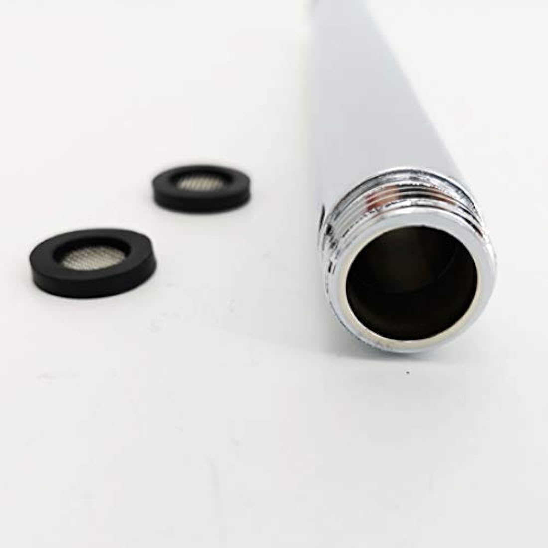 Maxforyou Curved Forward 20cm Universal G1/2" Handheld Shower Extra Hose Pipe for Shower Head and Hose Extension Arm