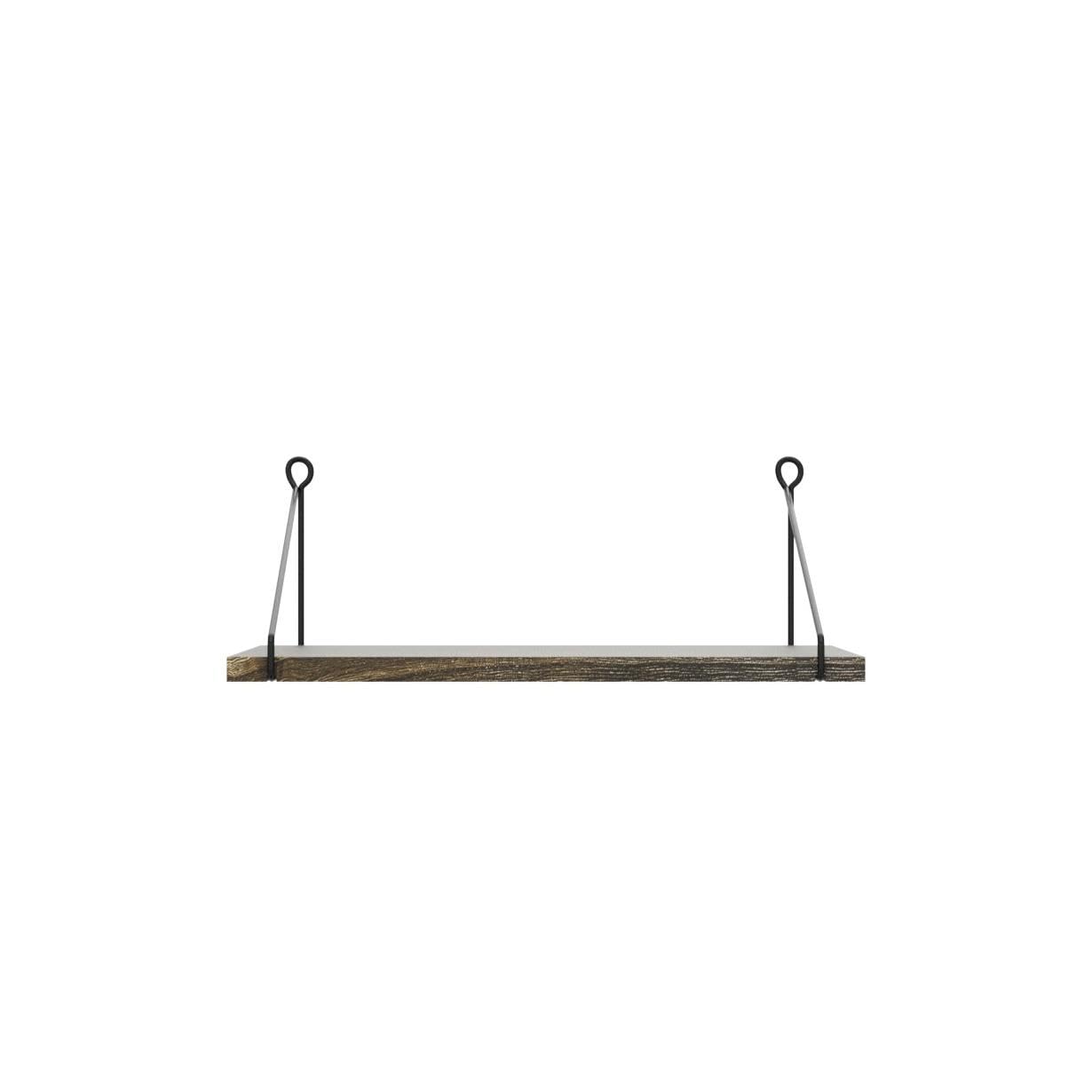 Afuly Wide Rustic Floating Shelves Deep Wooden 12 inch Wall Shelf Large Wall Organizer Storage Shelves with Bracket for Bedroom, Bathroom, Living