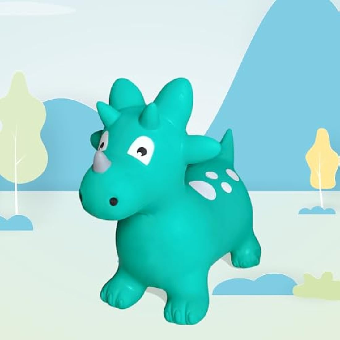 HotMax Bouncy Horse, Inflatable Bouncy Animals Hopper for Toddlers, Ride on Jumping Toys for kids, Girl or Boy Birthday Gift (triceratops)